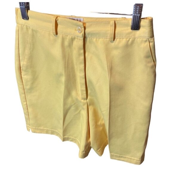 Vintage LBH Yellow High Waisted Elastic Waistband Shorts Sz 8 - Picture 3 of 9